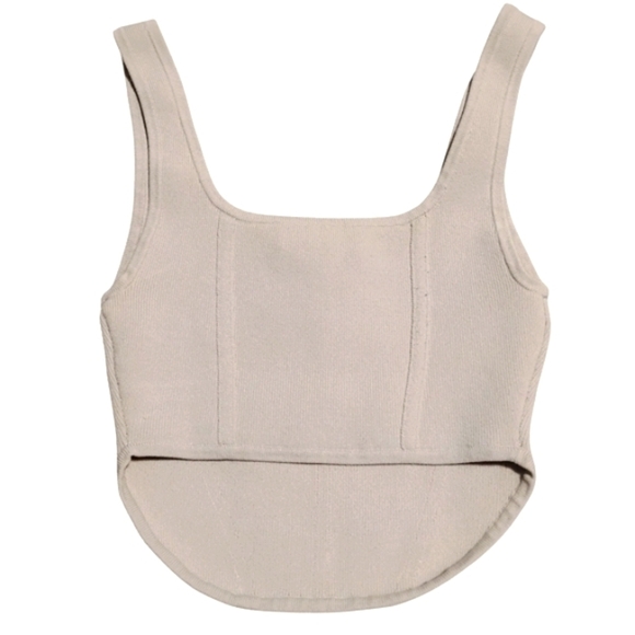Aritzia Babaton | Sculpt Knit Matte Pearl Bustier Tank | Size XS - Picture 3 of 13
